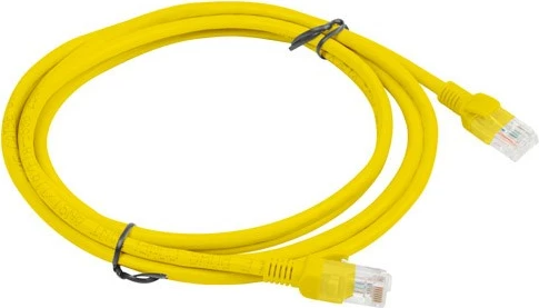 Kabllo rrjeti Lanberg, Cat5e U/UTP, 2m, E verdhë