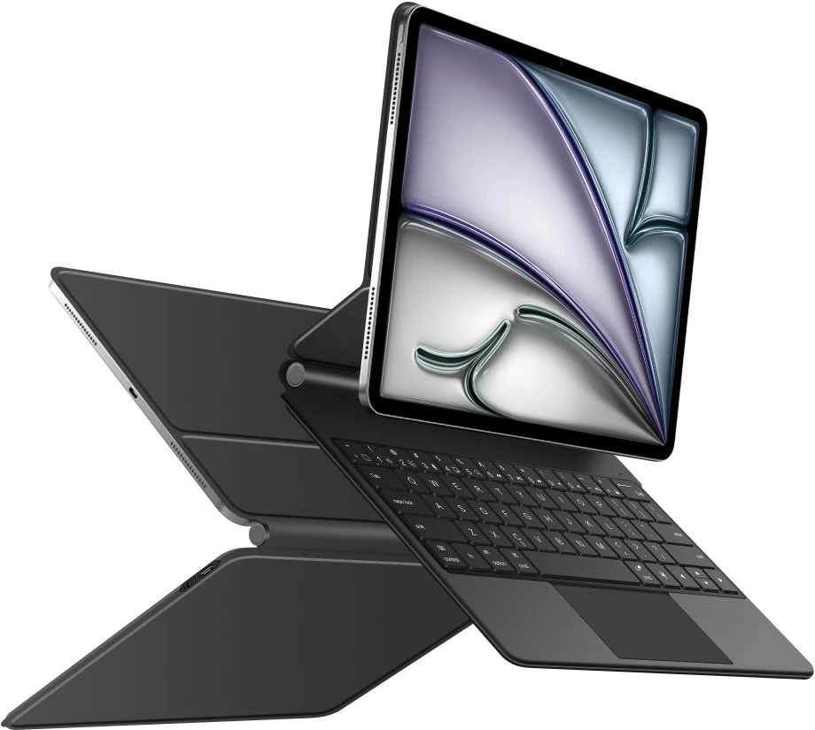 Mbështjellës me tastierë Tech-Protect Smartcase Magnetic për iPad Pro 12.9" 2020/2021/2022, iPad Air 13" 2024/2025, E zezë