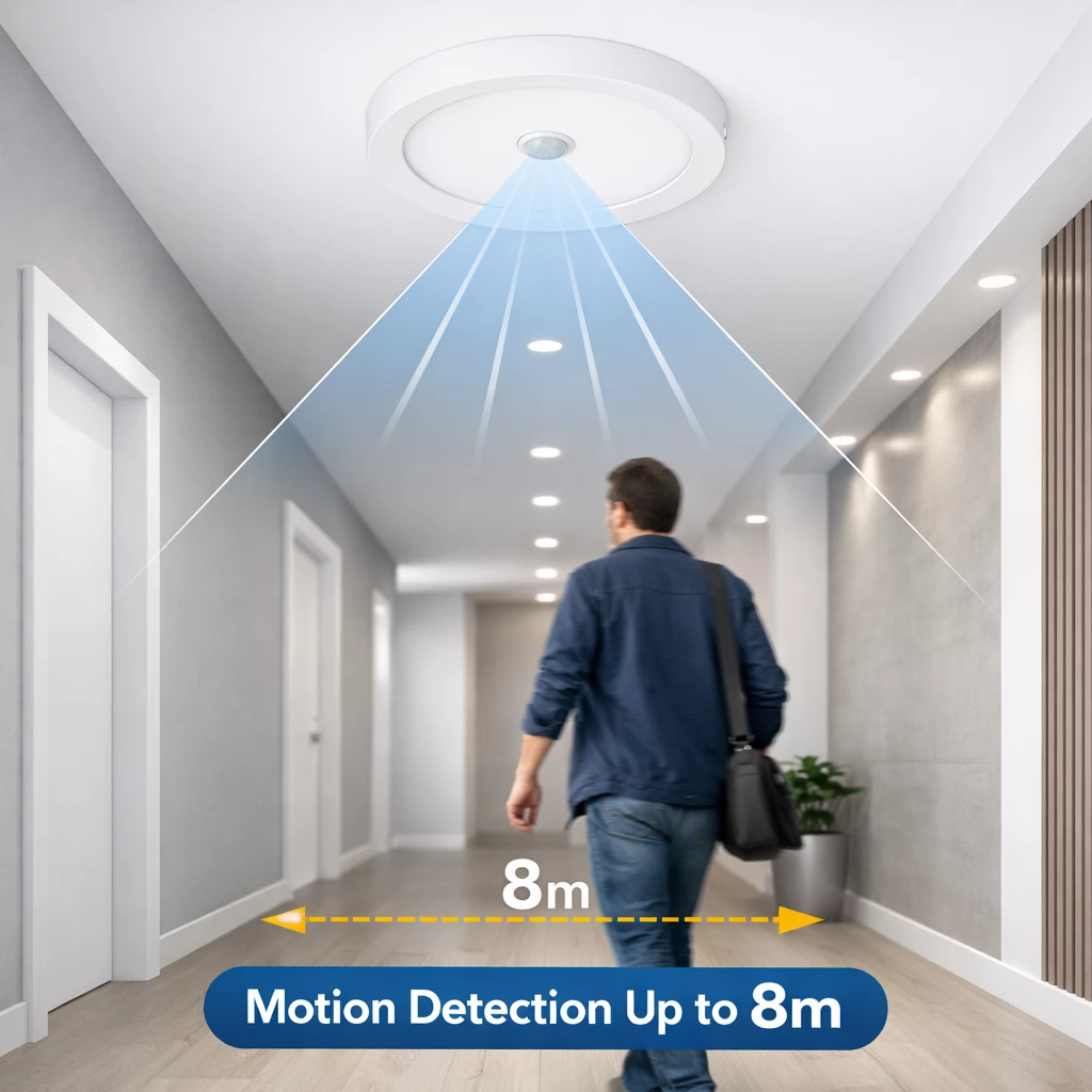 Panel LED OG me senzor rrethor 18W