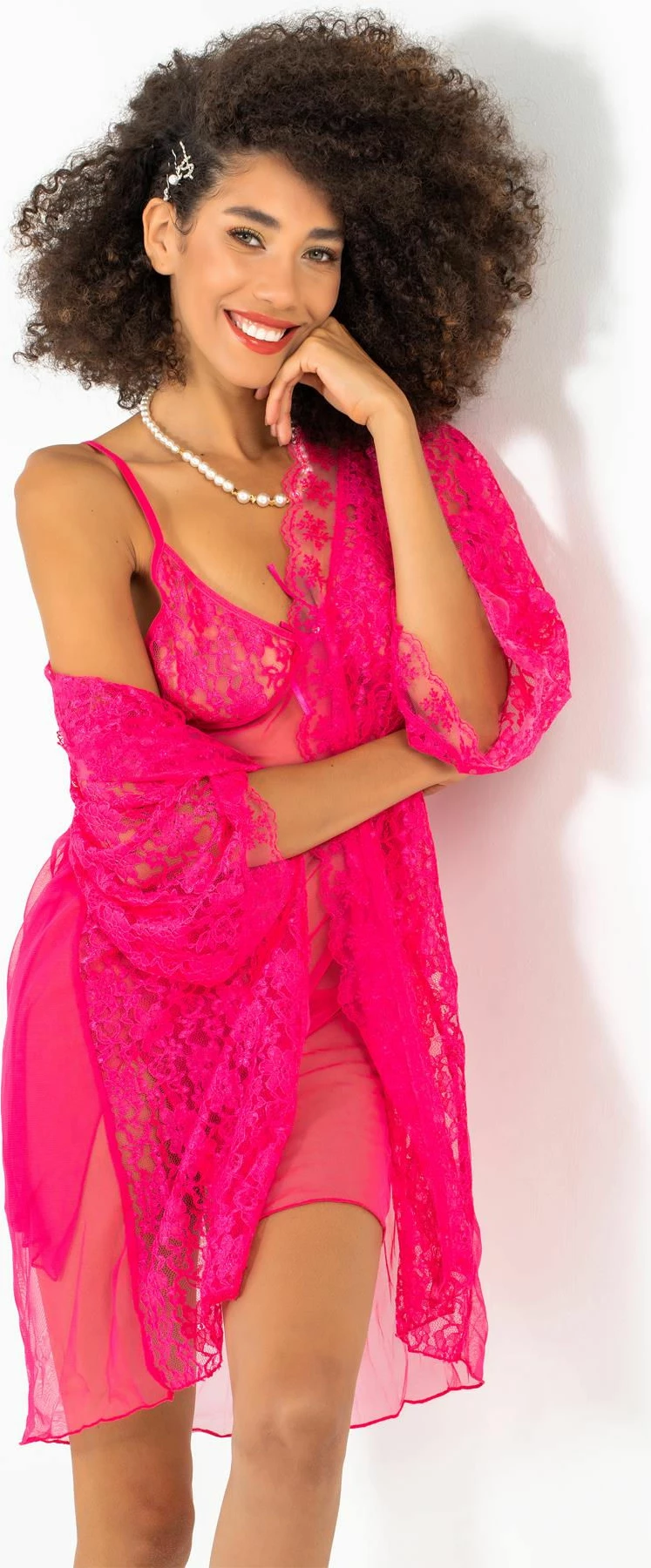 Set fustani nate me peniuar, rozë, Jumeon, 011-008005