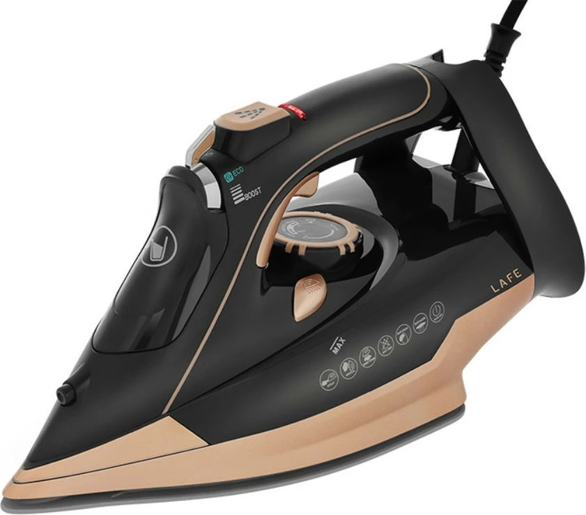 Hekur me avull, Lafe, VaporMax LAFZEL47583, 3000 W, shollë qeramike, depo uji 320 ml, kabllo 1.8 m, bezhë/zi