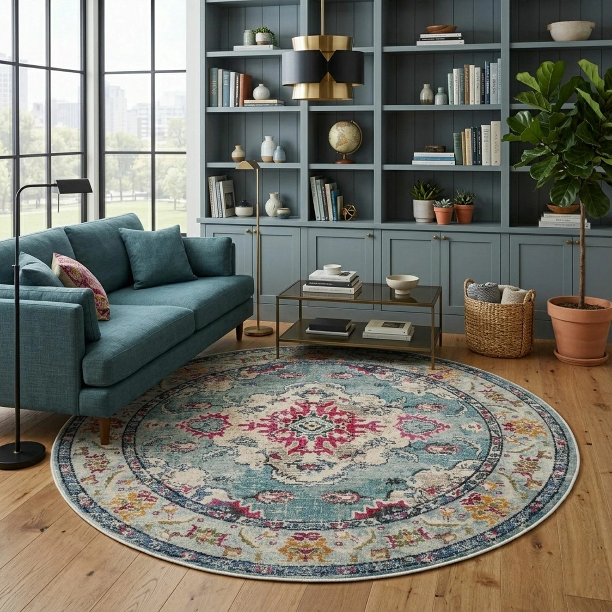 Qilim turkuaz Conceptum Hypnose, Woopamuk495, 120x120cm