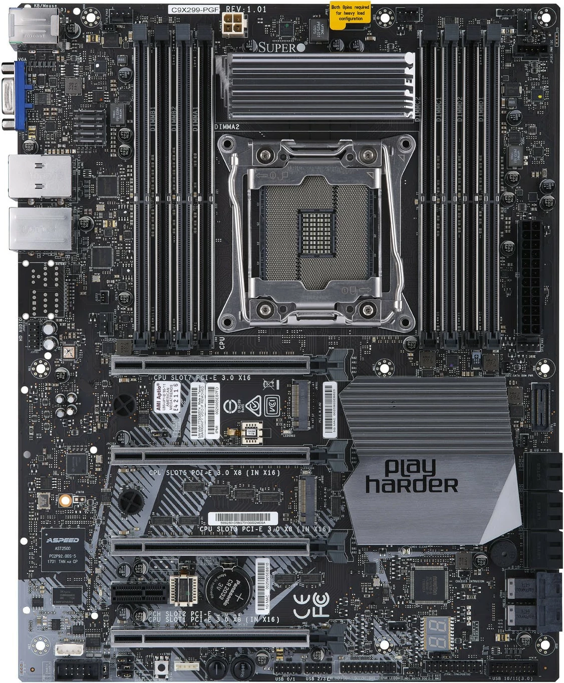 Pllakë amë Super Micro C9X299-RPGF, ATX, Socket 2066