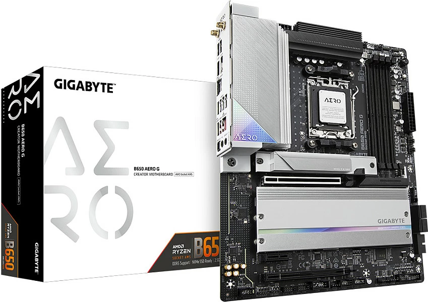 Pllakë amë Gigabyte B650 AERO G, Socket AM5, AMD B650, Bluetooth 5.2, argjendtë/bardhë