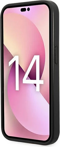 Mbështjellës Karl Lagerfeld KLHCP14XSAPKHG për iPhone 14 Pro Max 6.7", hardcase, Saffiano Karl's Head Patch, argjendtë