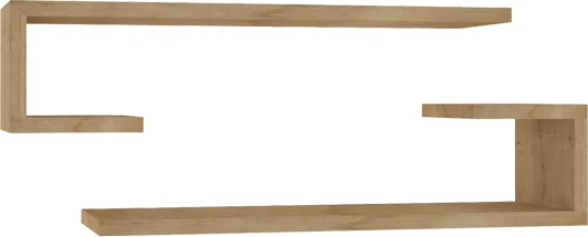 Raft muri Eldo set prej 2 copë melaminë, ngjyrë natyrale, 60x19.6x15cm