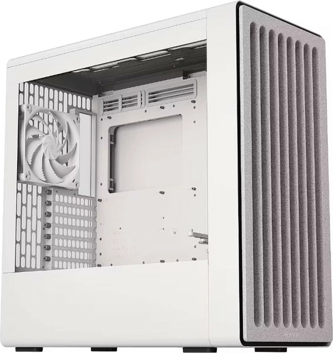 Kasë HAVN BF 360, Midi-Tower, E-ATX, Tempered Glass, e bardhë