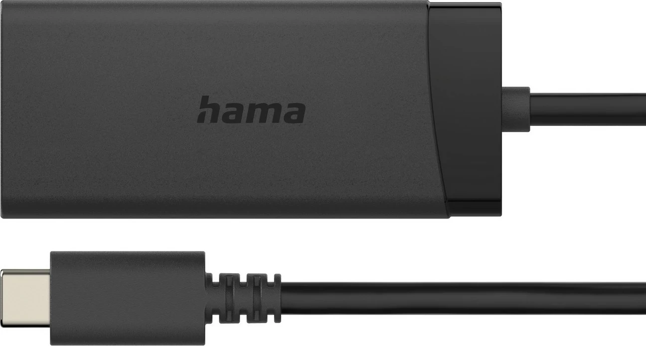 Adapter Hama USB-C në DisplayPort/HDMI 4K 60Hz, zi