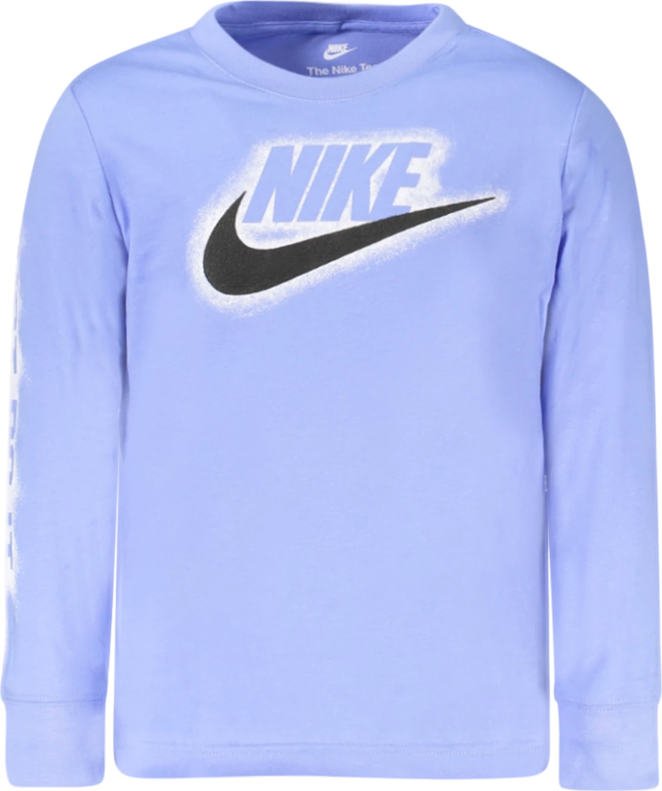 Maicë me mëngë të gjata Nike për djem, kaltër e çelët