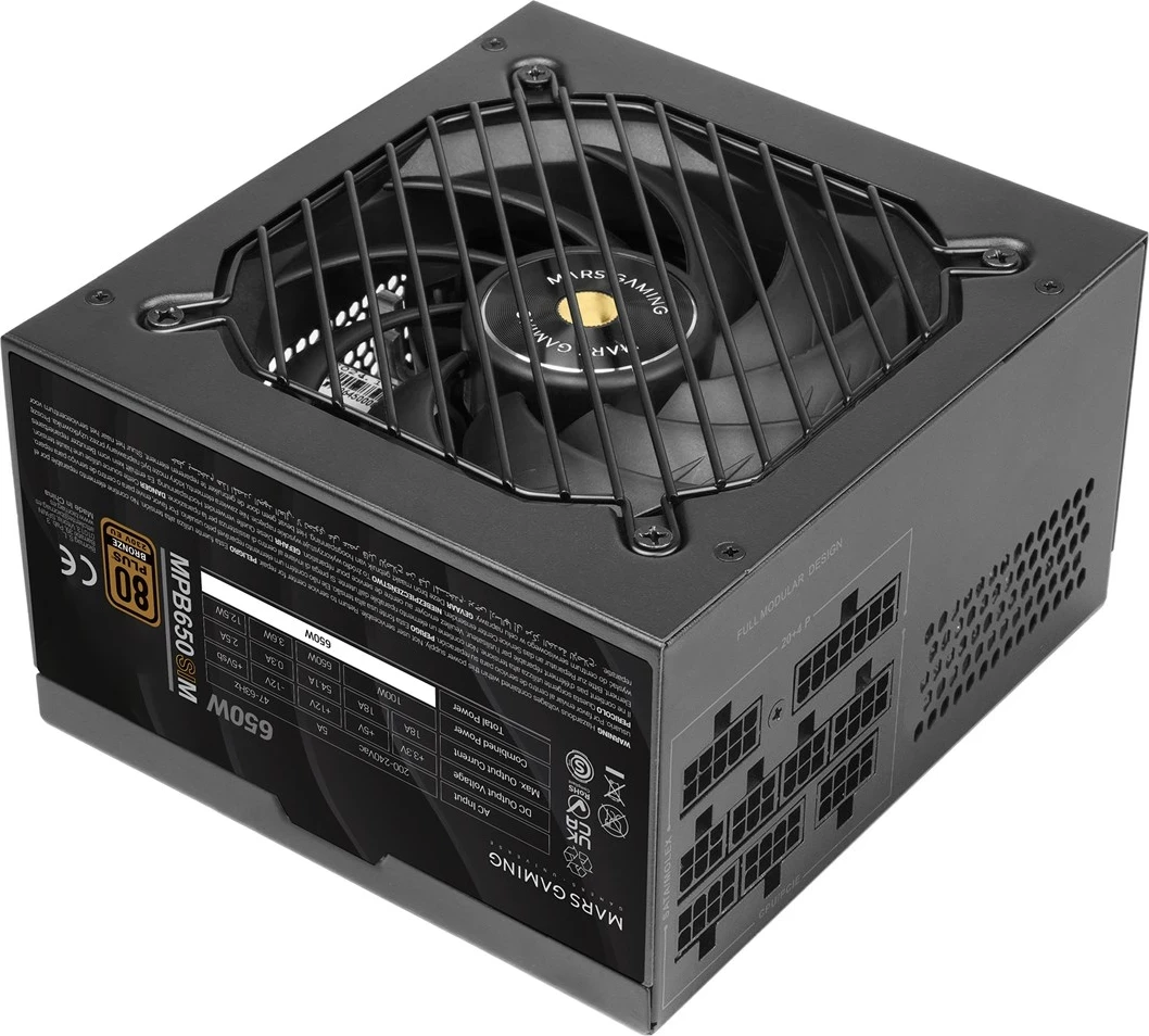 Kasë energjie TACENS MARS MPB650SIM 650W, 80 PLUS Bronze, e zezë