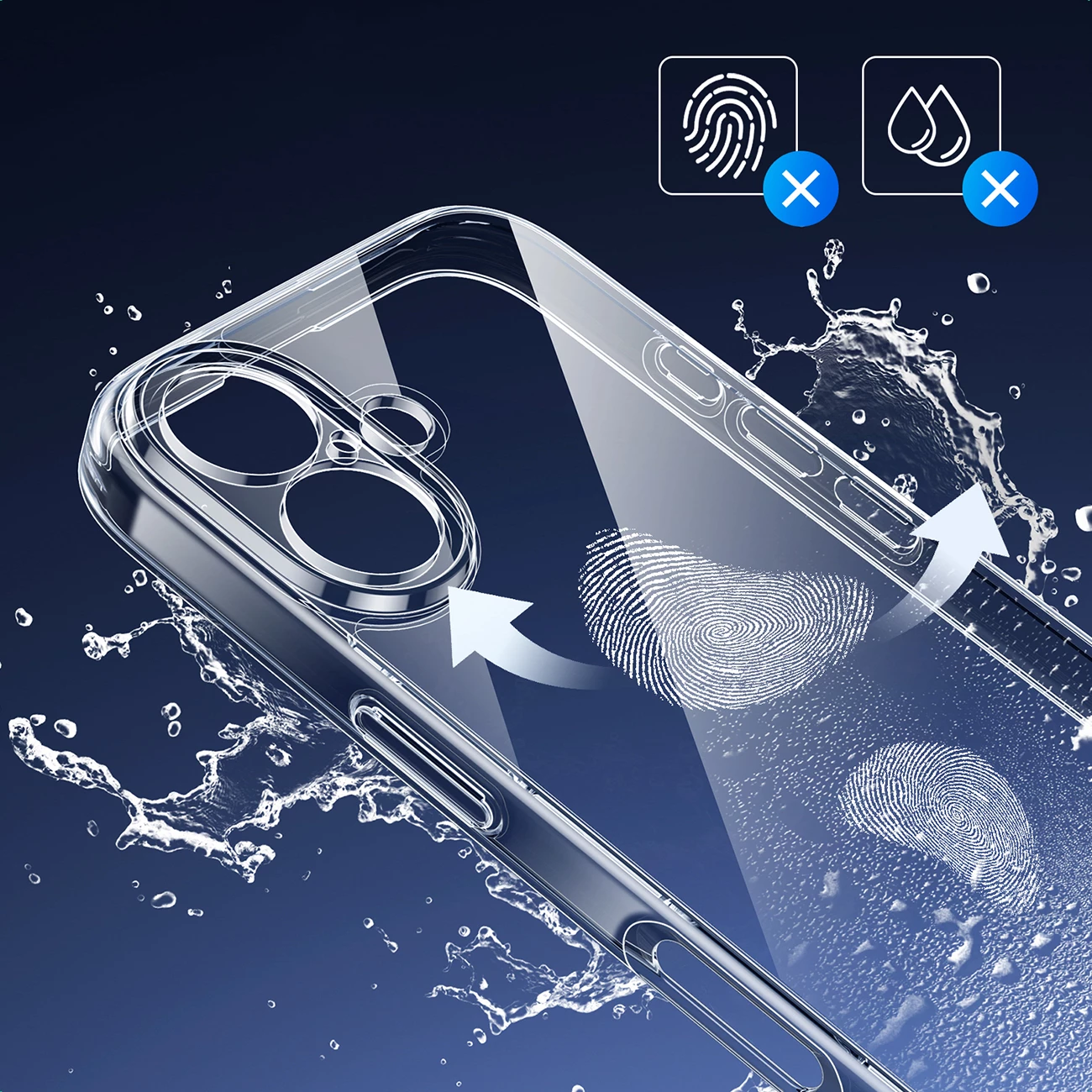 Mbështjellës Ugreen Classy Clear për iPhone 16 Plus, Transparent