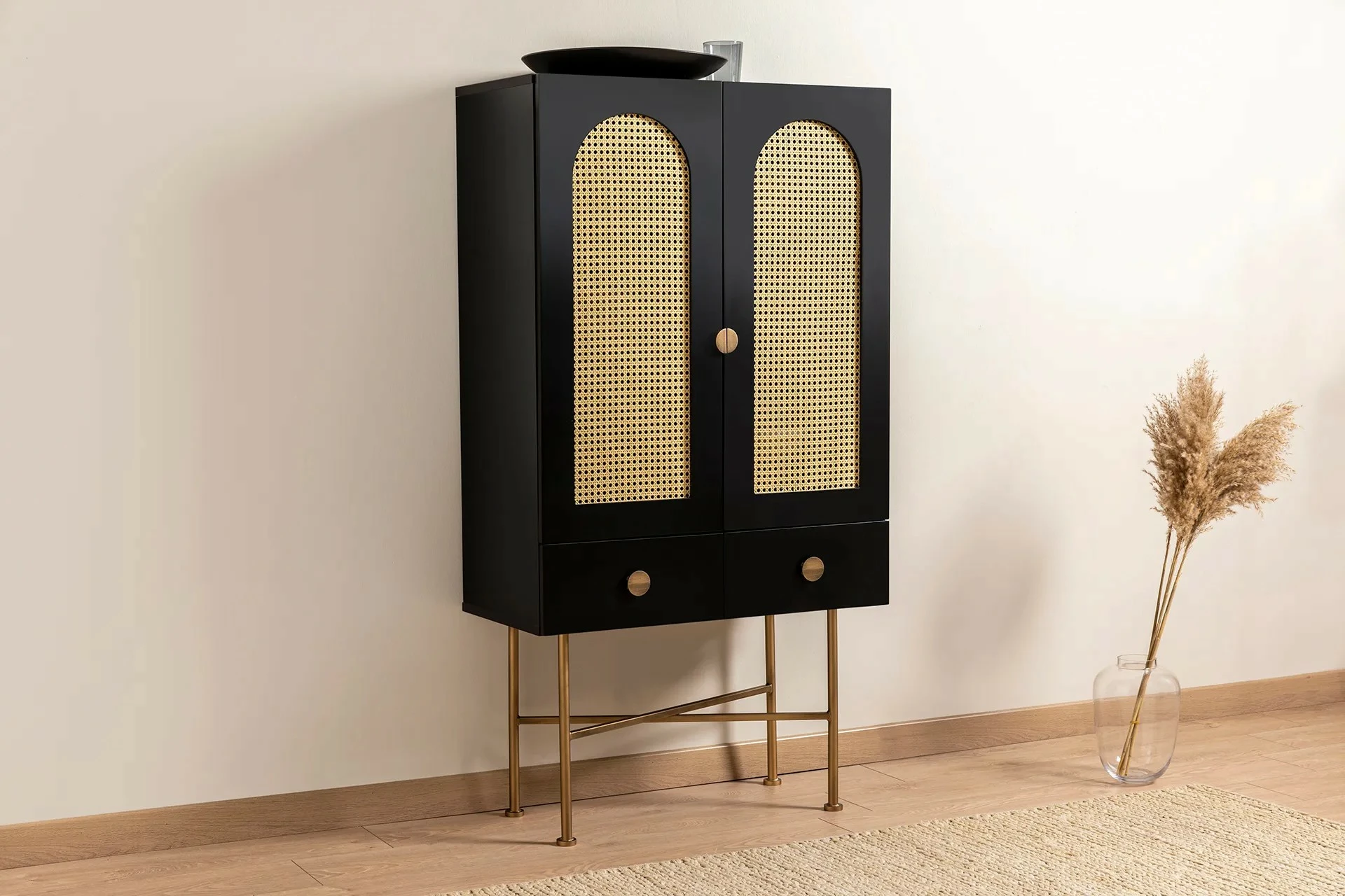 Konsol Skye Decor Cliff 150, e zezë