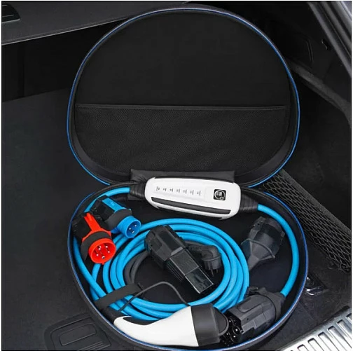 Karikues për veturë elektrike NRGkick 17701093 Set Optimal 16A, Type 2, 11 kW, kabllo 7.5 m, Blu