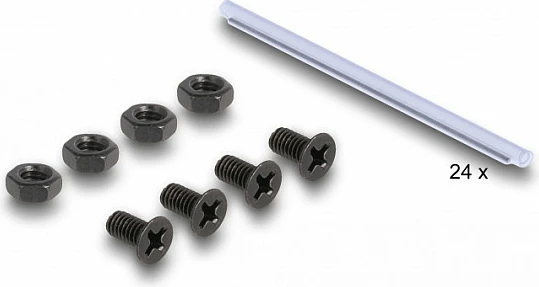 Kasetë splice fibër optike DeLOCK, 24 fibra, 179×100×9 mm, gri/bardhë