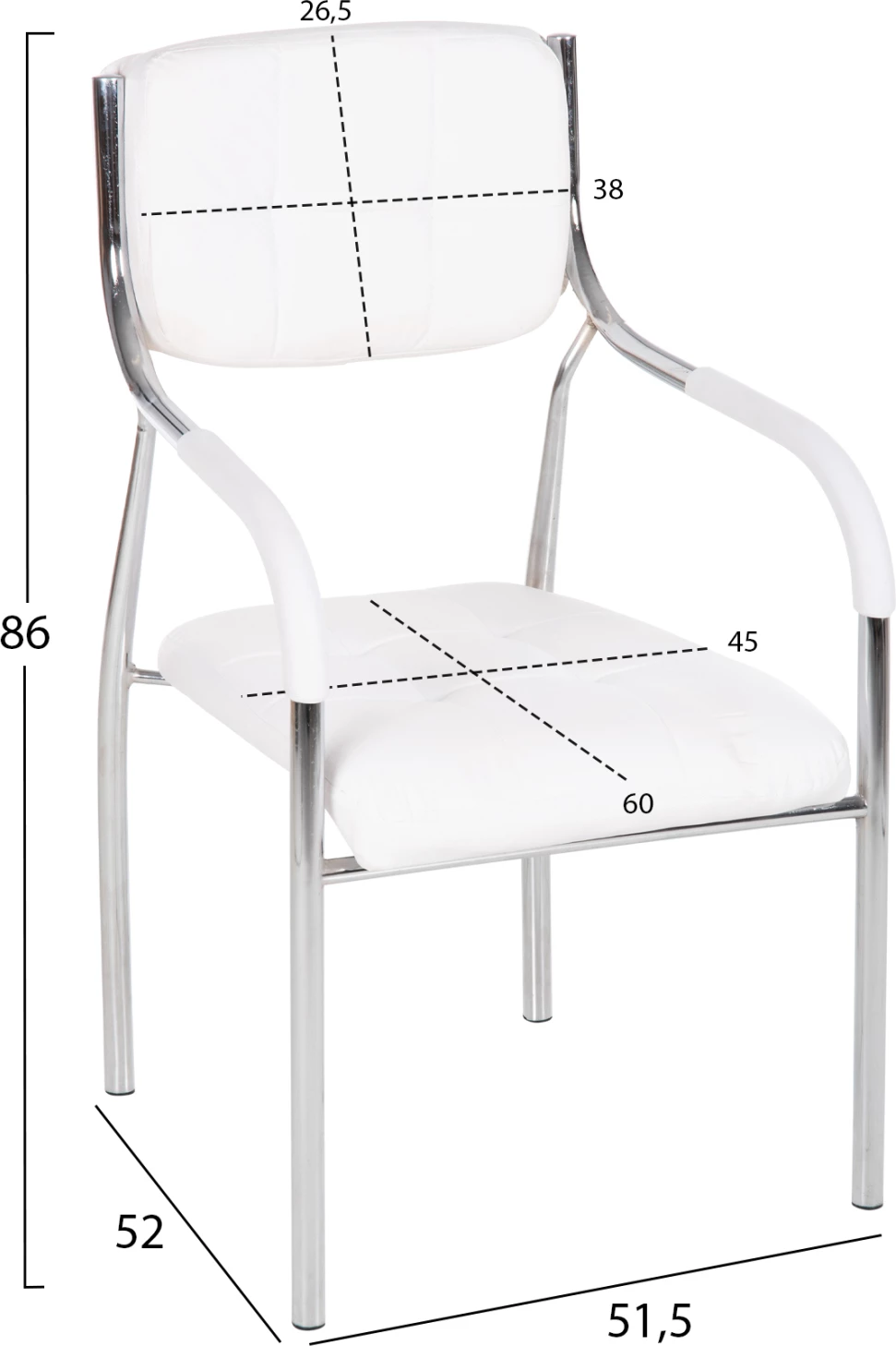 Karrige për zyre konferencash QUANDA FH1018.02, e bardhë