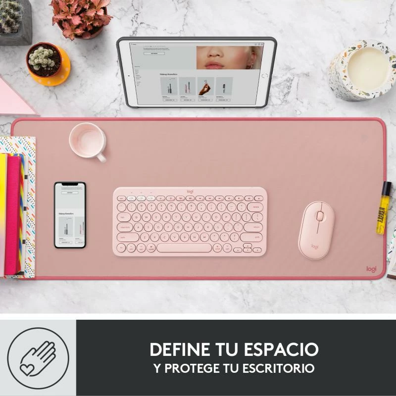 Mauspad Logitech Studio Series 956-000053, desk mat për tastierë, rozë