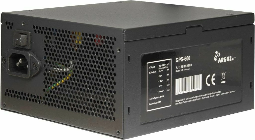 Furnizues energjie Inter-Tech Argus GPS-600, 600 W, 80 PLUS Gold