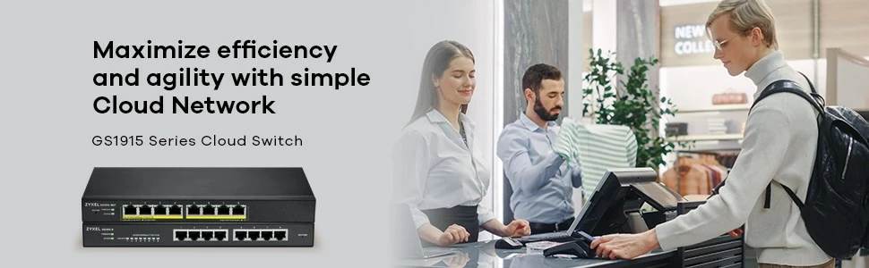 Switch Zyxel GS1915-8EP, Managed L2 Gigabit Ethernet (10/100/1000), PoE, E zezë