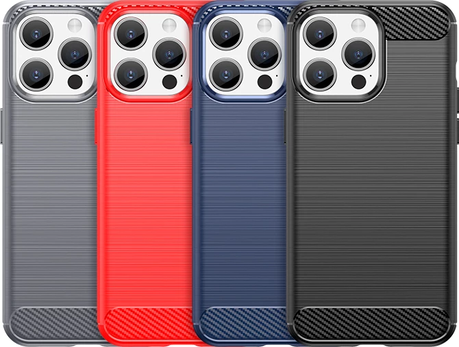 Mbështjellës për celular Hurtel Carbon Case për iPhone 15 Pro, TPU, kaltër