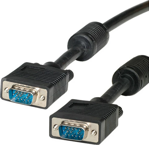 Kabllo VGA ROLINE HQ, HD15 M-HD15 M, 15 m, e zezë
