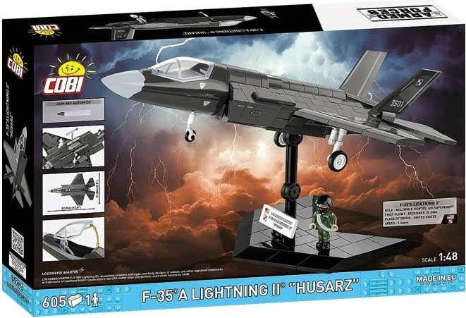 Set ndërtimi Cobi F-35A Lightning II HUSARZ, 605 pjesë, gri