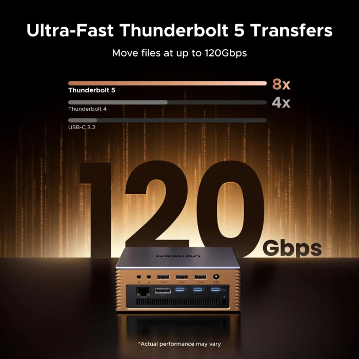 Stacion dokimi Thunderbolt 5 UGREEN Revodok Maxidok 85590F 17-në-1, 8K@60Hz, 240 W, M.2 NVMe, gri