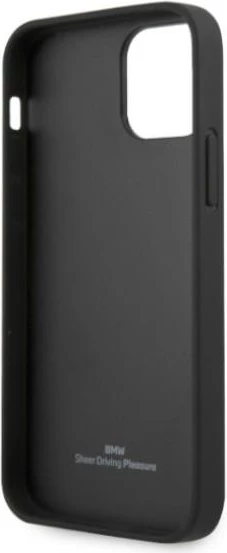 Mbështjellës BMW BMHCP12MRSCSK për iPhone 12/12 Pro, hardcase, lëkurë, e zezë