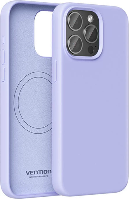 Mbështjellës Vention KUFV0-30 për iPhone 15 Pro, silikon, vjollcë