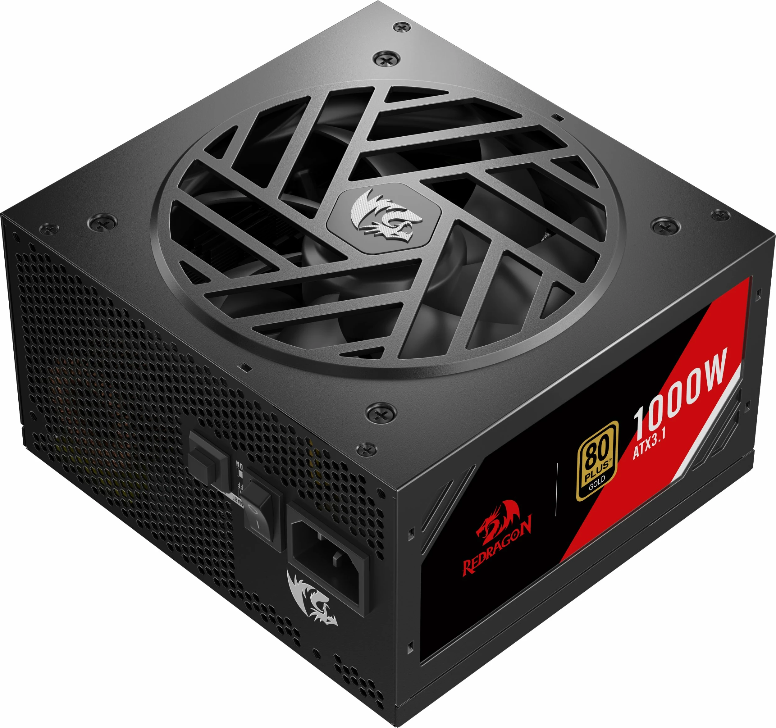 Furnizues rryme Redragon Master GC-MS03 1000W ATX 3.1, 80 Plus Gold, modular i plotë, PCIe 5.0 12VHPWR, i zi