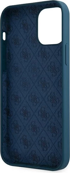 Mbështjellës Guess GUHCP12LLSLMGBL për iPhone 12 Pro Max 6.7", silikon, kaltër