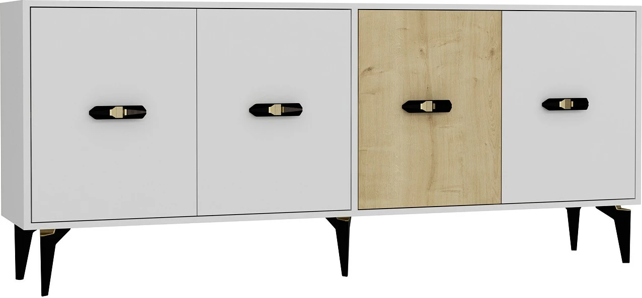 Konsol Skye Decor, qershi e bardhë, lisi sapphire