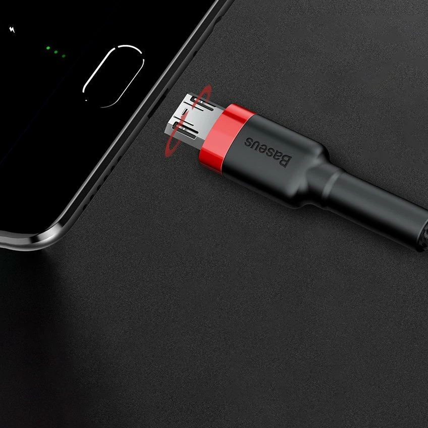 Kabllo Baseus Cafule CAMKLF-HG1, USB në micro USB, 3m, Gri-e zezë