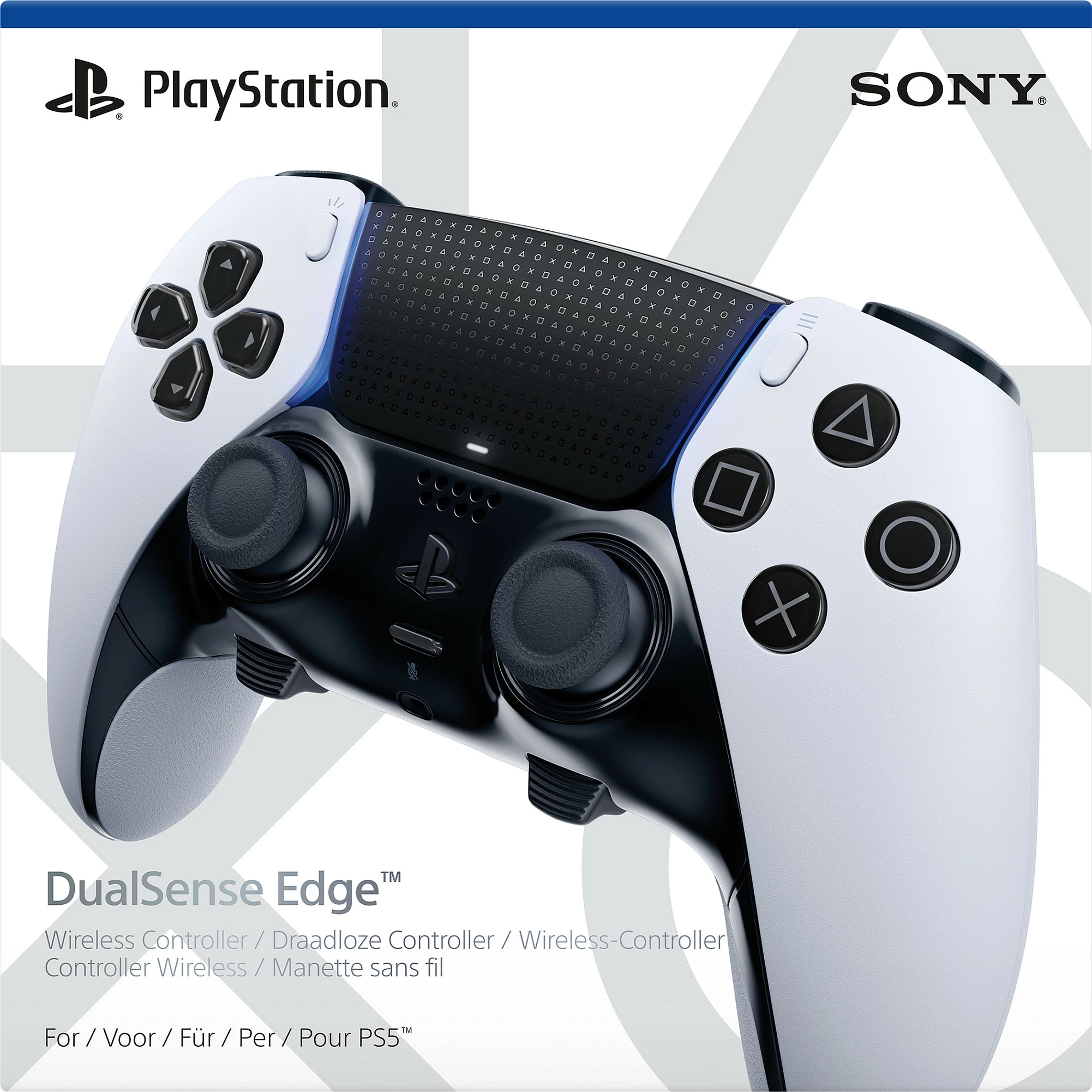 Gamepad Sony DualSense Edge për PlayStation 5, Wireless Bluetooth, Zi/Bardhë