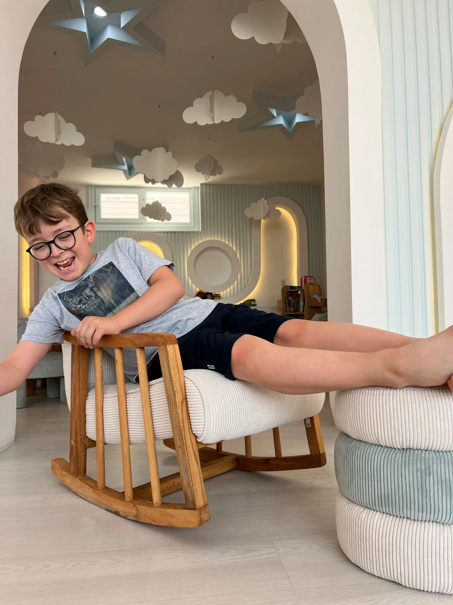 Karrige lëkundëse Wing, Atelier del Sofa, Kleamini, e bardhë