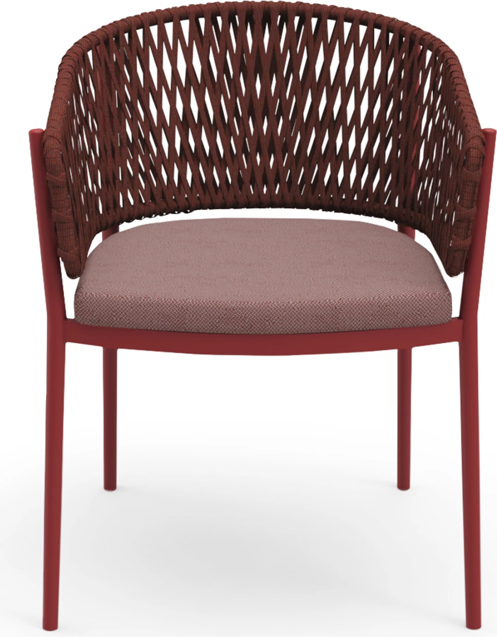 Karrige ngrënieje CAMELLIA, alumini i kuq, litar P.E., jastëk OLEFIN, CD6209.05