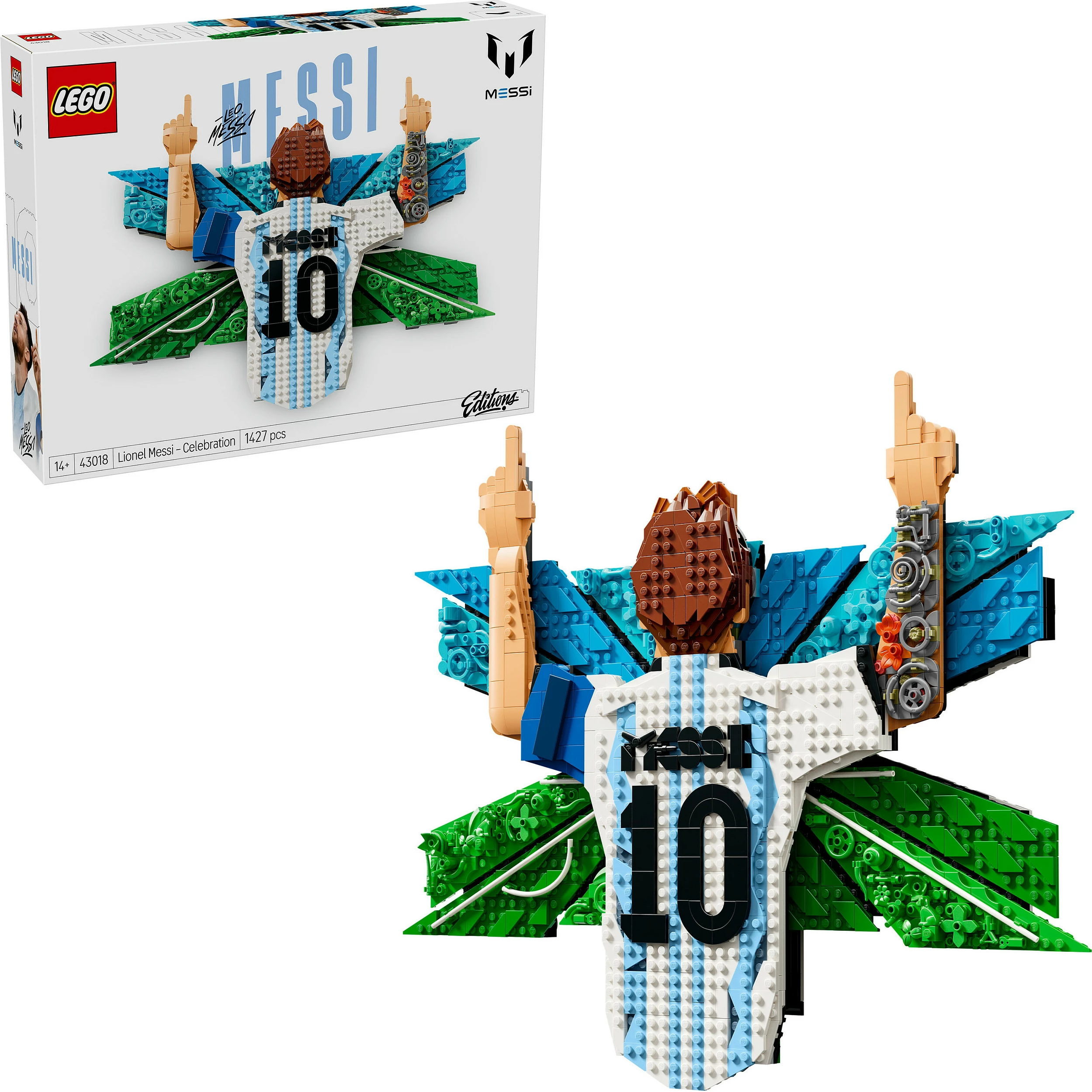 Set ndërtimi LEGO 43018 Lionel Messi Celebration, 1427 pjesë, shumëngjyrësh