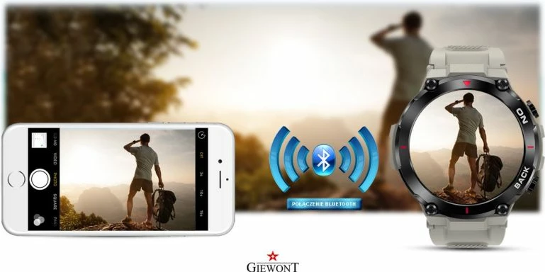 Smartwatch sportiv Giewont, gri