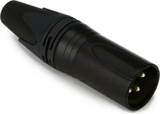 Konektor XLR mashkull EQUIP 147930, 3-pin, straight, kontakte me ar, i zi