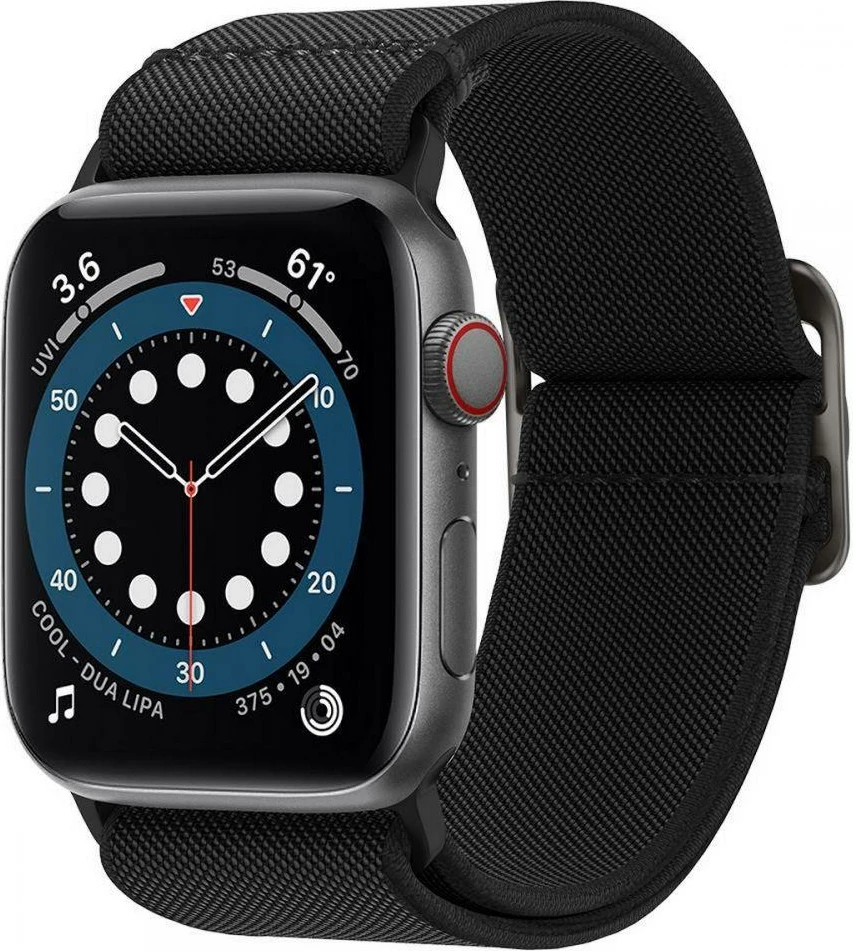 Rrip Spigen Fit Lite për Apple Watch 42/44/45/49 mm, Zi