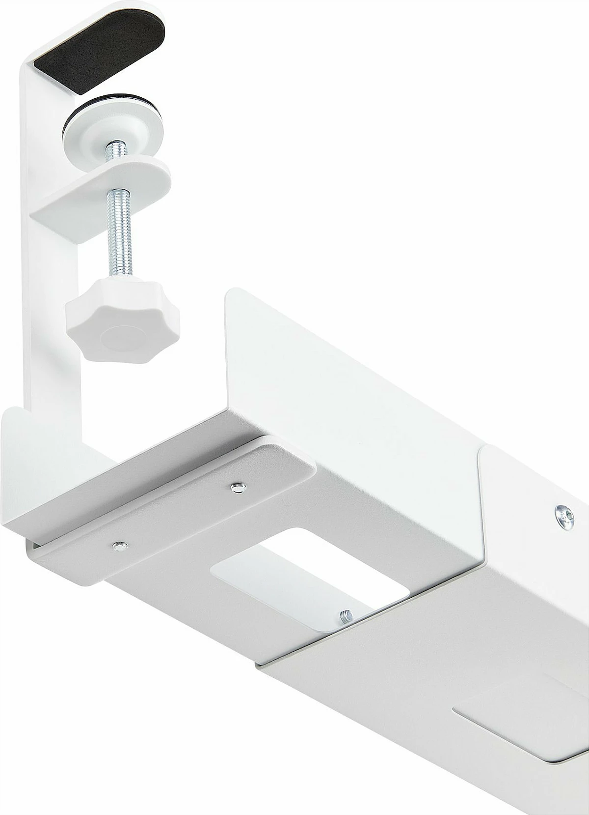 Organizues kabllosh nën tavolinë StarTech, i rregullueshëm 80-120 cm, clamp-on, çelik, i bardhë