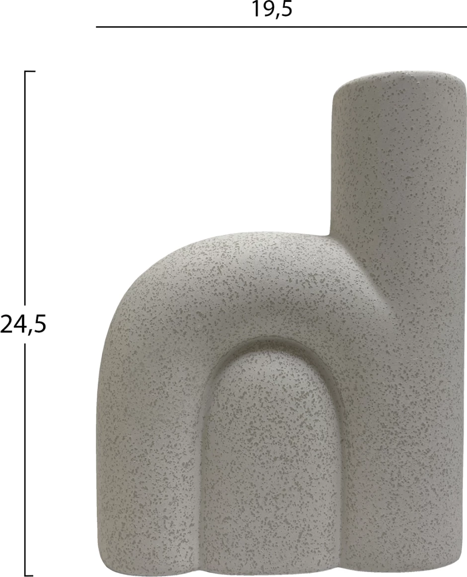 Dekor tavoline prej qeramike ARCON FH4640.01 ngjyrë e bardhë me kristalizim 19.5x7x24.5Hcm