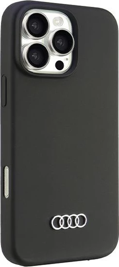 Mbështjellës Audi për iPhone 16 Pro Max 6.9", silikon, zi