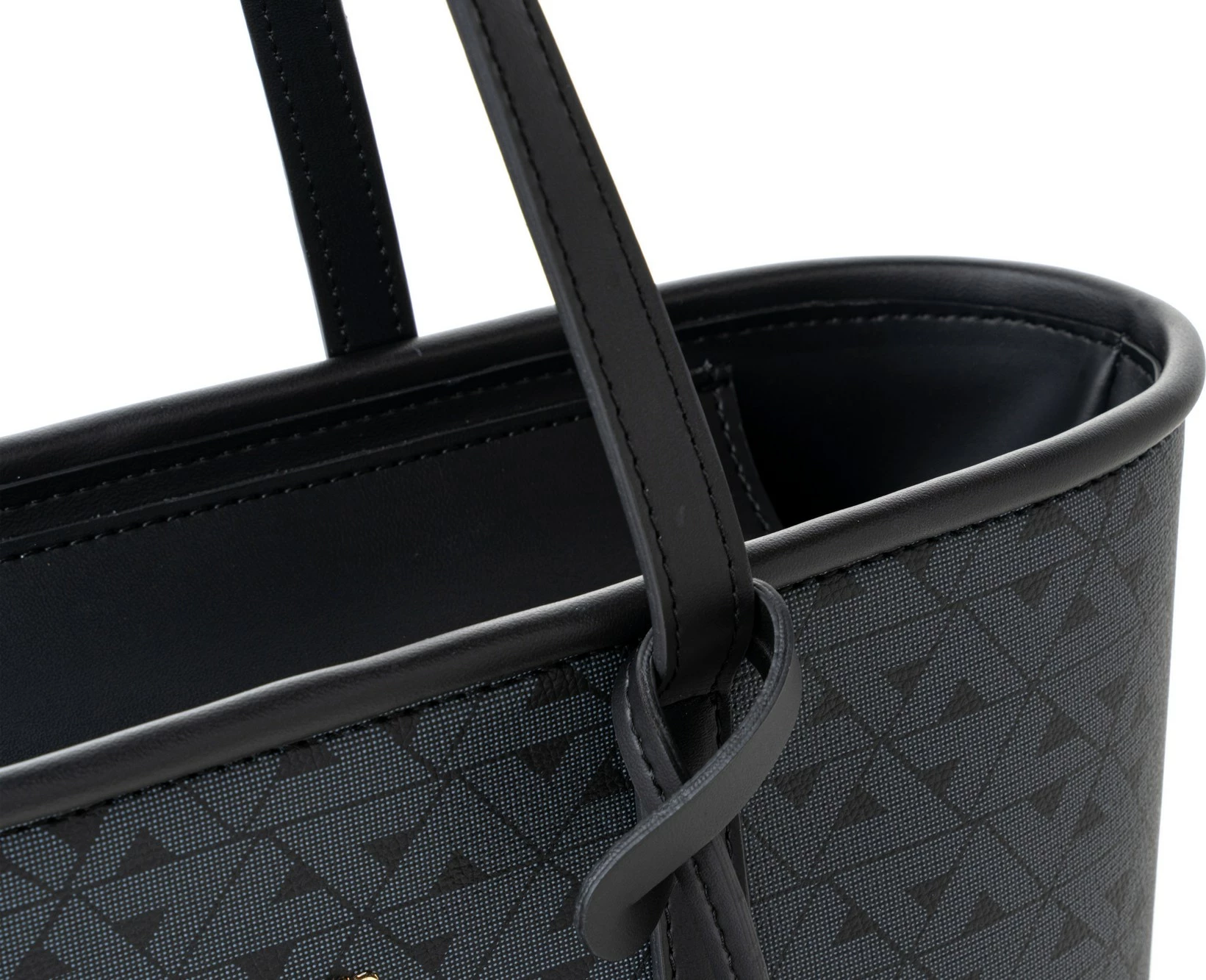 Çantë tote Vince Camuto Taormina, e zezë me monogram