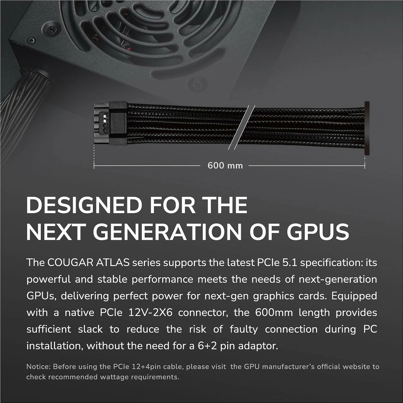 Power Supply Cougar ATLAS 750W, ATX 3.1, 80 Plus Bronze, i zi