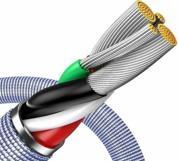 Kabllo USB-A në Lightning Baseus Crystal Shine 1.2 m 2.4A USB 2.0, vjollcë, 1 copë