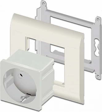 Prizë rryme DeLOCK Easy 45, CEE 7/3, 45x45 mm, 16 A, 250 V, 4000 W, e bardhë
