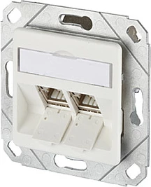 Prizë rrjeti METZ CONNECT C6A Modul, 2 Port, 270°, UPk, e bardhë