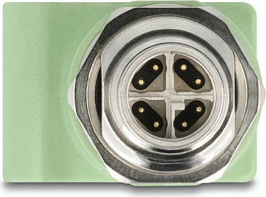 Adapter Ethernet industrial DeLOCK 60681, M12 në RJ45, Cat5e, S/UTP, i gjelbër
