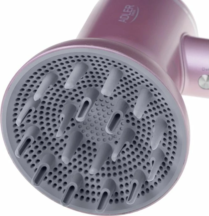 Fen flokësh ADLER AD2270p SUPERSPEED 1600W motor brushless, ionizim, ekran LED, vjollcë, set me difuzor + koncentrator