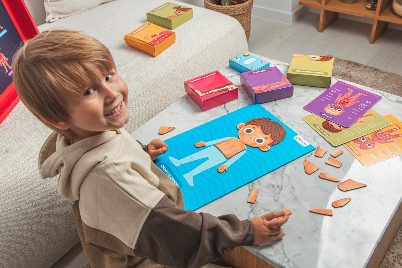 Set edukativ magnetik, PlayShifu, My Super Human Body 011-BLM0012, 90 pjesë, tabelë magnetike, moshat 5-12, set